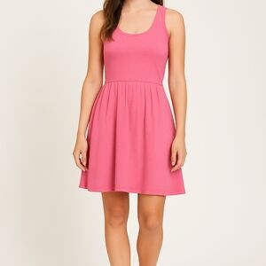 Pink Sleeveless True Freedom Tie Back Summer Dress